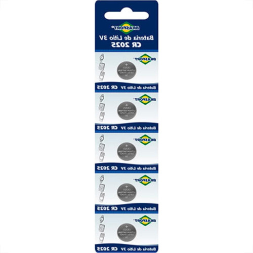 Pilha Bateria Litio 3V Cr2025 Brasfort C/5 Pilha Bateria Litio 3V Cr2025 Brasfort C/5