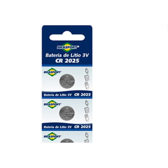 Pilha Bateria Litio 3V Cr2025 Brasfort C/5 Pilha Bateria Litio 3V Cr2025 Brasfort C/5