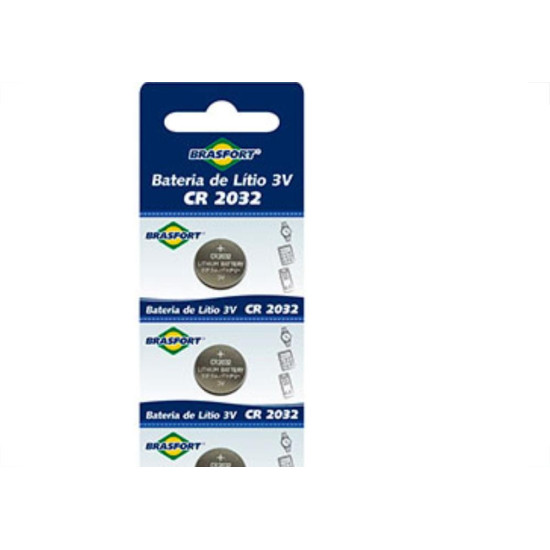 Pilha Bateria Litio 3V Cr2032 Brasfort C/5 Pilha Bateria Litio 3V Cr2032 Brasfort C/5
