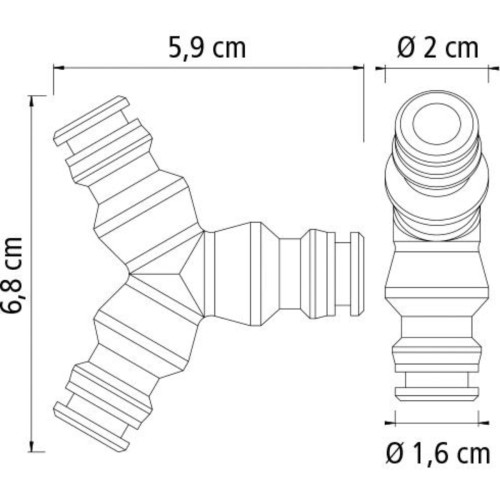 Derivacao Em Y P/Mangueira Pvc Tram 1/2 78504