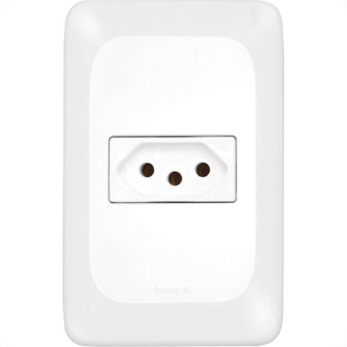 Kit C/2 - Conjunto Pial Pop 1Tomada 10A Lgx030 Branco