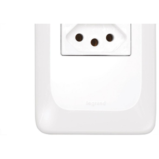Kit C/2 - Conjunto Pial Pop 1Tomada 10A Lgx030 Branco