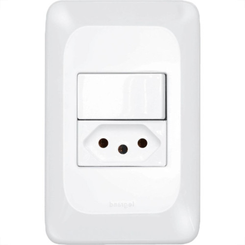 Kit C/5 - Conjunto Pial Pop 1Simp+1Tomada 10A Lgx103 Branco