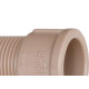 Adaptador Curto Plastilit 1/2 Marrom - Kit C/50 Unidades