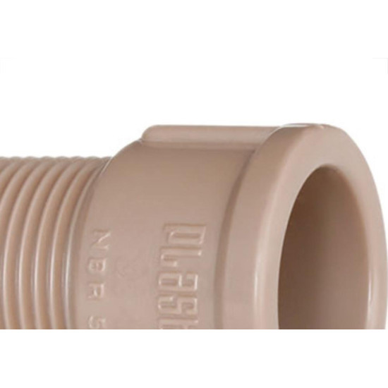 Adaptador Curto Plastilit D 1.1/4 Marrom - Kit C/10 Unidades