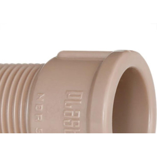 Adaptador Curto Plastilit 2 Marrom - Kit C/10 Unidades