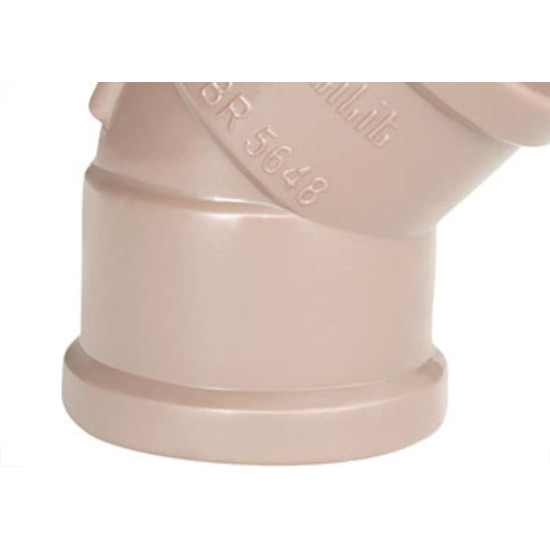 Cotovelo Plastilit PVC Liso Liso K 3/4X45 Marrom - Kit C/50 Unidades