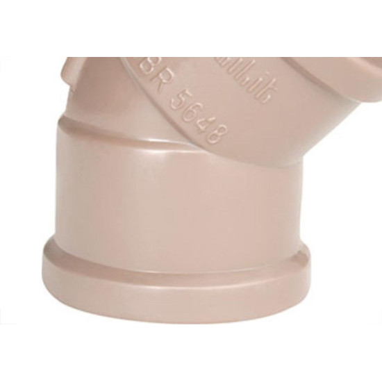 Cotovelo Plastilit PVC Liso Liso L 1X45 Marrom - Kit C/10 Unidades