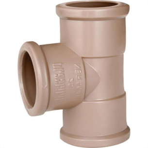 Tee Plastilit Lll 3/4 Marrom - Kit C/50 Unidades