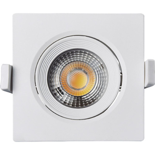 Spot Emb.03W Led 3000K Quadr B_D Branco