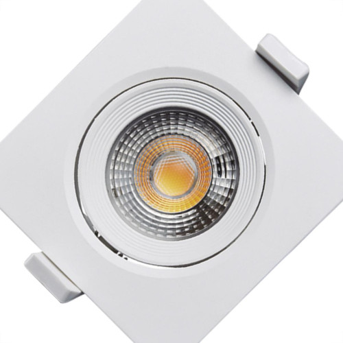 Spot Emb.03W Led 3000K Quadr B_D Branco