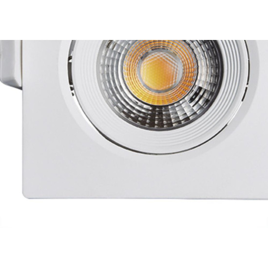 Spot Emb.03W Led 3000K Quadr B_D Branco