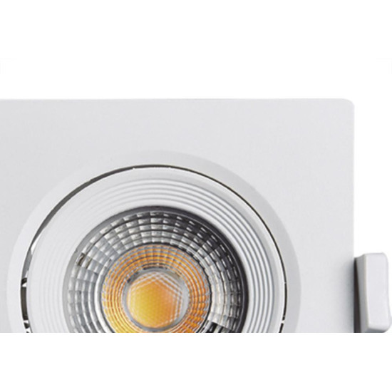 Spot Emb.03W Led 3000K Quadr B_D Branco