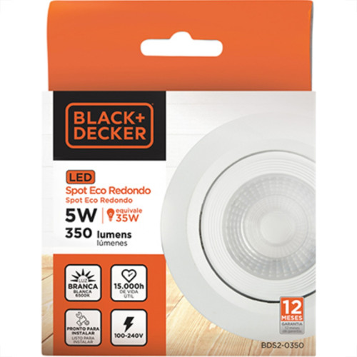 Spot Emb.05W Led 6500K Red B_D Branco Spot Emb.05W Led 6500K Red B_D Branco
