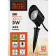 Luminaria Espeto P/Jard B_D Preto 5W Verde Bivolt Luminaria Espeto P/Jard B_D Preto 5W Verde Bivolt