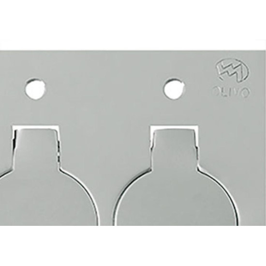 Espelho Placa P/Piso Inox 4X4 2Tom Red Olivo Pll82 Espelho Placa P/Piso Inox 4X4 2Tom Red Olivo Pll82