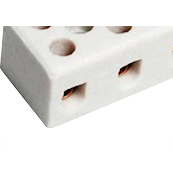 Conector Fertak Porcelana 16Mm Trifasico 8205 - Kit C/12 Unidades