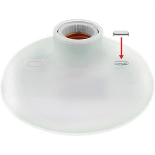 Plafon Economico Radial C/Soquete Porc Branco