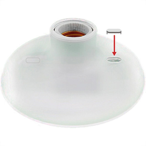Plafon Economico Radial C/Soquete Porc Branco