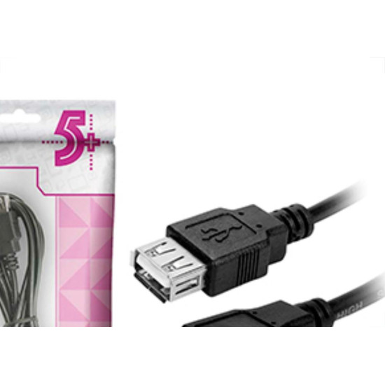 Cabo Usb 2.0 Macho+Femea 1.80M Preto Cabo Usb 2.0 Macho+Femea 1.80M Preto