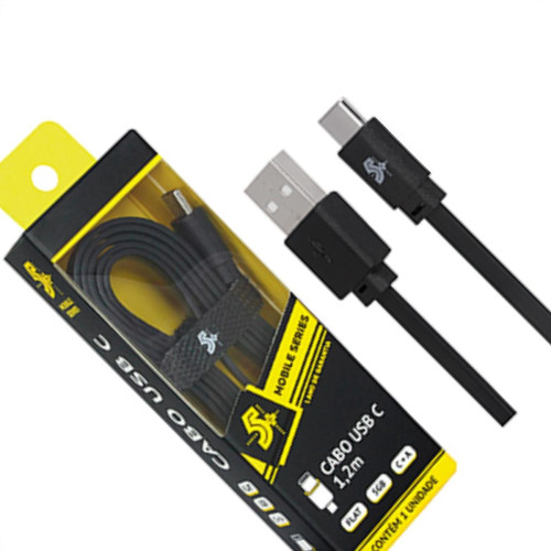 Cabo Tipo Mobile Usb/Macho 5Gb 1,2M Preto Cabo Tipo Mobile Usb/Macho 5Gb 1,2M Preto