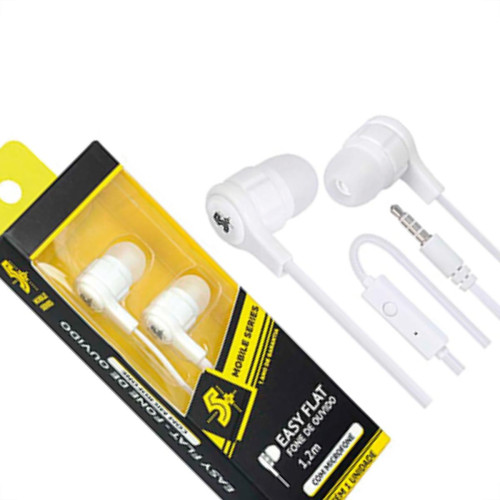 Fone De Ouvido Easy C/Microfone 1,2M Branco Fone De Ouvido Easy C/Microfone 1,2M Branco