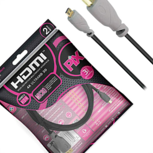 Cabo Micro-Hdmi/Hdmi 2.0 4K Hdr19P 2M Cabo Micro-Hdmi/Hdmi 2.0 4K Hdr19P 2M