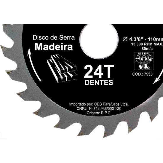 Serra Circ.Widea Waves Plus 4.3/8X24X20 Serra Circ.Widea Waves Plus 4.3/8X24X20