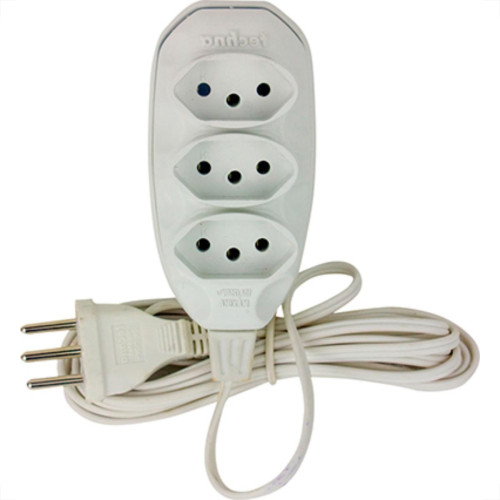Extensao Techna Pl 0,75 10Mt 2P+T10A Branco Extensao Techna Pl 0,75 10Mt 2P+T10A Branco