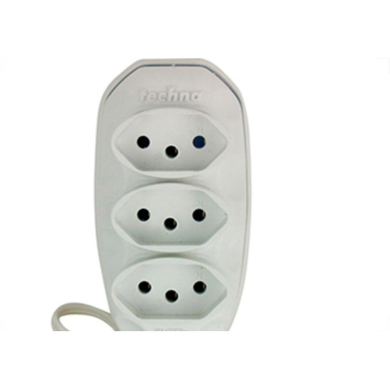 Extensao Techna Pl 0,75 10Mt 2P+T10A Branco Extensao Techna Pl 0,75 10Mt 2P+T10A Branco