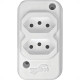 Tomada Barra Techna Dupla 2P+T 10A Branco Tomada Barra Techna Dupla 2P+T 10A Branco
