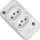 Tomada Barra Techna Dupla 2P+T 10A Branco Tomada Barra Techna Dupla 2P+T 10A Branco