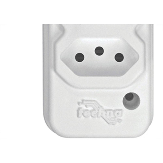 Tomada Barra Techna Dupla 2P+T 10A Branco Tomada Barra Techna Dupla 2P+T 10A Branco