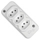 Tomada Barra Techna Tripla 2P+T 10A Branco