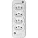 Tomada Barra Techna Quadrupla 2Polos+T 10A Branco Tomada Barra Techna Quadrupla 2Polos+T 10A Branco