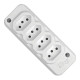 Tomada Barra Techna Quadrupla 2Polos+T 10A Branco Tomada Barra Techna Quadrupla 2Polos+T 10A Branco