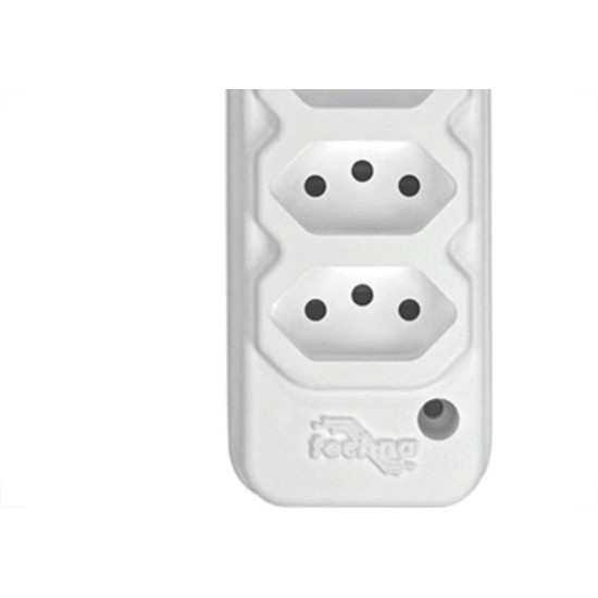 Tomada Barra Techna Quadrupla 2Polos+T 10A Branco Tomada Barra Techna Quadrupla 2Polos+T 10A Branco