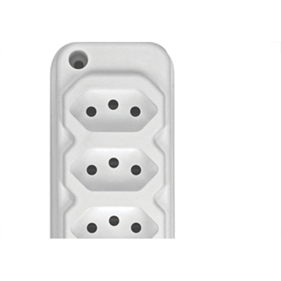 Tomada Barra Techna Quadrupla 2Polos+T 10A Branco Tomada Barra Techna Quadrupla 2Polos+T 10A Branco