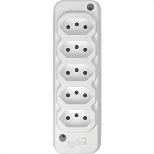 Tomada Barra Techna D Quint 2P+T 10A Branco Tomada Barra Techna D Quint 2P+T 10A Branco