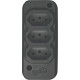 Tomada Barra Techna Tripla 2P+T 10A Preto