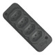 Tomada Barra Techna Quadrupla 2Polos+T 10A Preto Tomada Barra Techna Quadrupla 2Polos+T 10A Preto