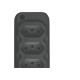 Tomada Barra Techna Quadrupla 2Polos+T 10A Preto Tomada Barra Techna Quadrupla 2Polos+T 10A Preto