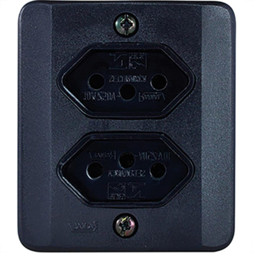 Sistema X Radial Preto 2Tom 10A C/Caixa 1905115 Sistema X Radial Preto 2Tom 10A C/Caixa 1905115