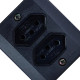 Sistema X Radial Preto 2Tom 10A C/Caixa 1905115 Sistema X Radial Preto 2Tom 10A C/Caixa 1905115