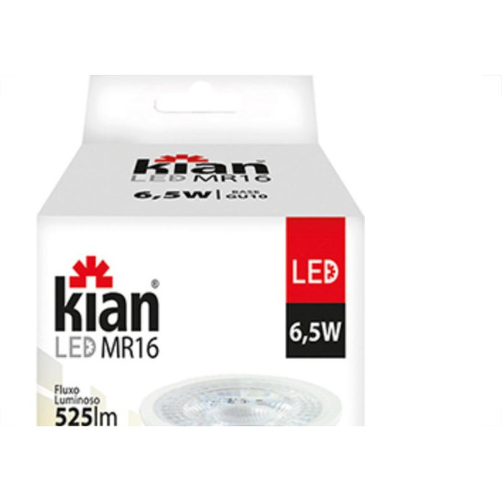 Lampada Dicroica 6,5W Led 2700K Kian Gu10 Lampada Dicroica 6,5W Led 2700K Kian Gu10
