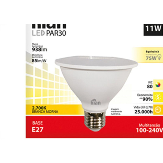 Lampada Led Par30 11W E27 2700K Kian Lampada Led Par30 11W E27 2700K Kian