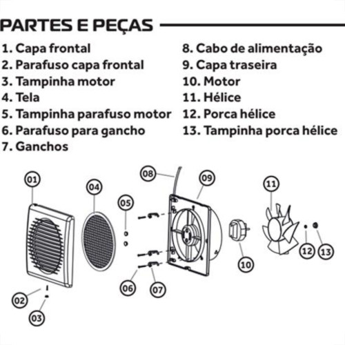 Exaustor P/Banheiro Ventisol Branco B10 Bivolt Exaustor P/Banheiro Ventisol Branco B10 Bivolt