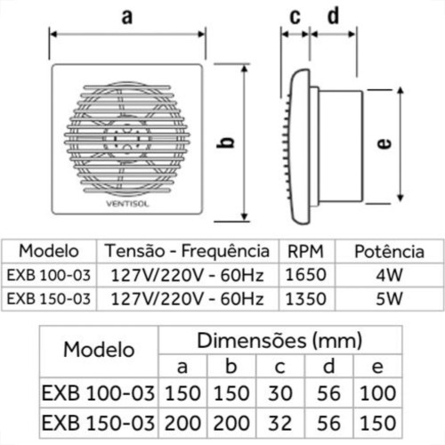 Exaustor P/Banheiro Ventisol Branco B10 Bivolt Exaustor P/Banheiro Ventisol Branco B10 Bivolt