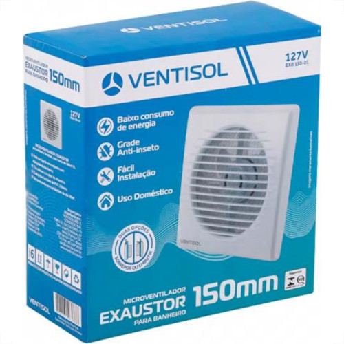 Exaustor P/Banheiro Ventisol Branco B15 Bivolt Exaustor P/Banheiro Ventisol Branco B15 Bivolt