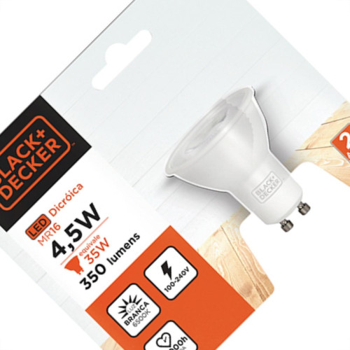 Lampada Dicroica 4,5W Led Mr16 6500K B_D Gu10